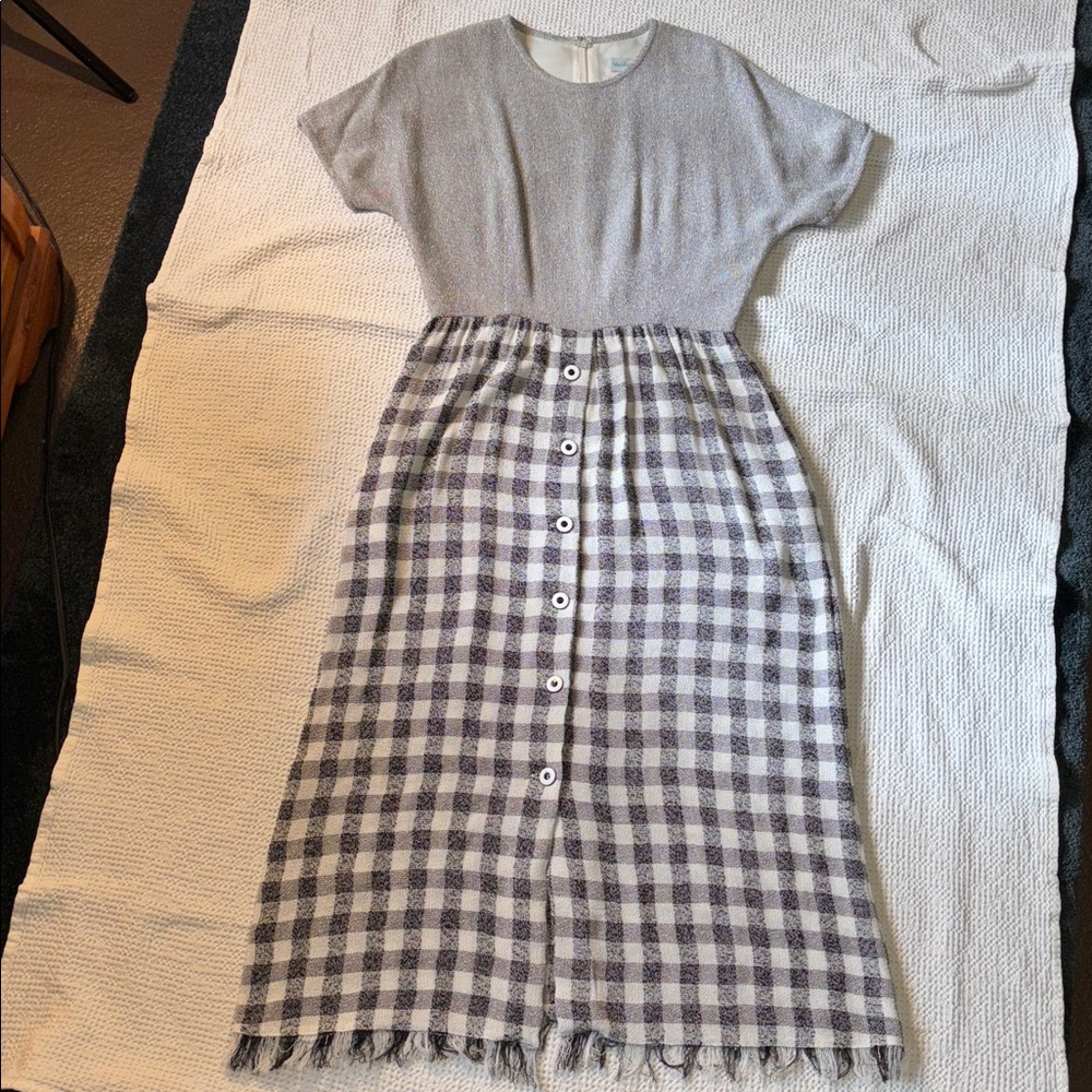 Mark, Fore & Strike Vintage ‘90’s Black & White Checkered Maxi Dress, 10, VGUC